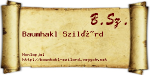Baumhakl Szilárd névjegykártya